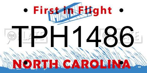 TPH1486 North Carolina License Plate