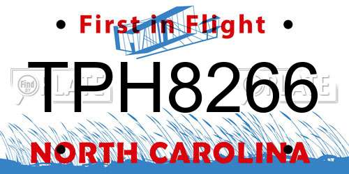 TPH8266 North Carolina License Plate