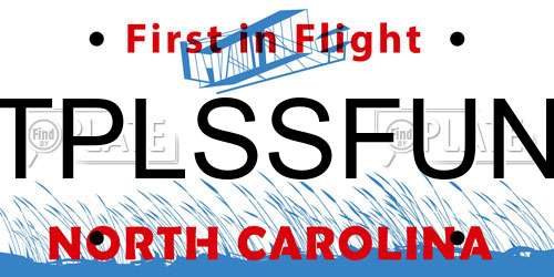 TPLSSFUN North Carolina License Plate