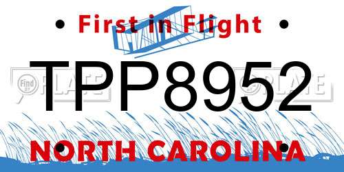 TPP8952 North Carolina License Plate
