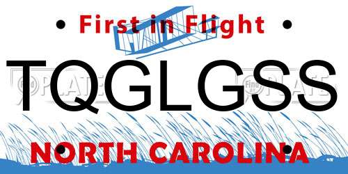 TQGLGSS North Carolina License Plate