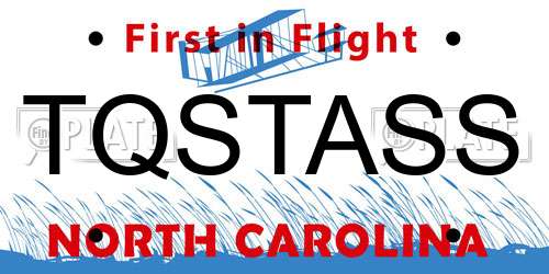 TQSTASS North Carolina License Plate