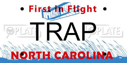TRAP North Carolina License Plate
