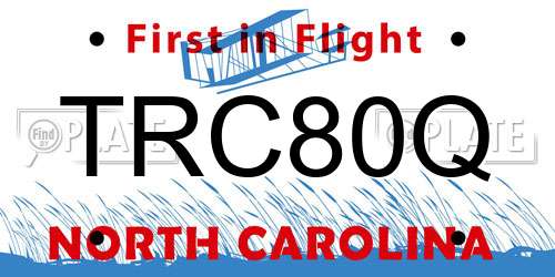 TRC80Q North Carolina License Plate