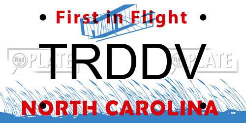 TRDDV North Carolina License Plate