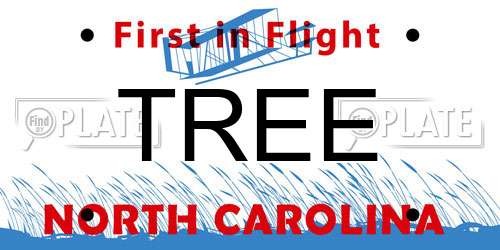 TREE North Carolina License Plate