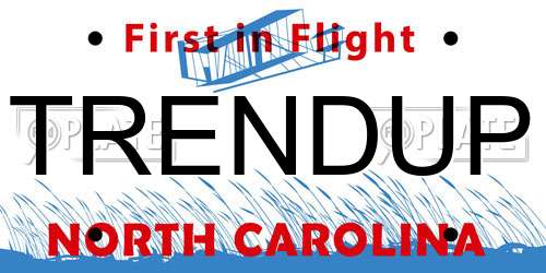 TRENDUP North Carolina License Plate