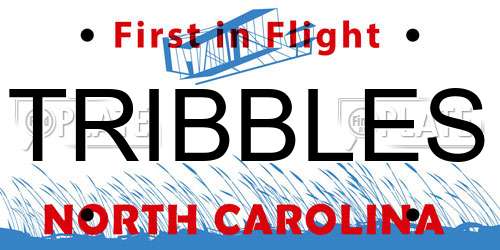 TRIBBLES North Carolina License Plate