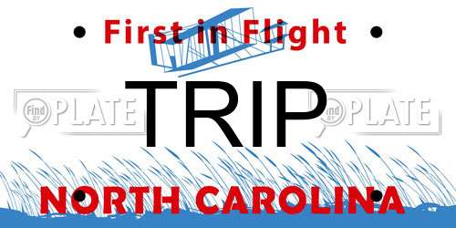 TRIP license plate in NC state