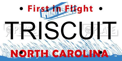 TRISCUIT North Carolina License Plate
