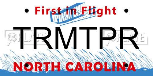 TRMTPR North Carolina License Plate