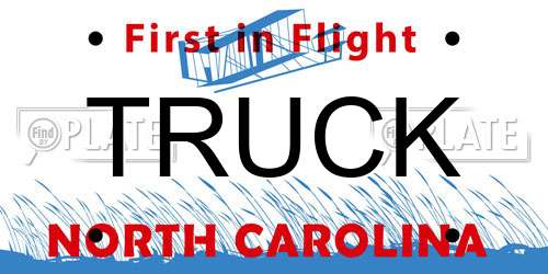 TRUCK North Carolina License Plate