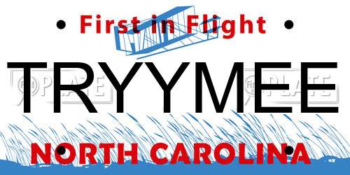 TRYYMEE North Carolina License Plate