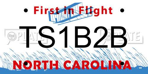 TS1B2B North Carolina License Plate
