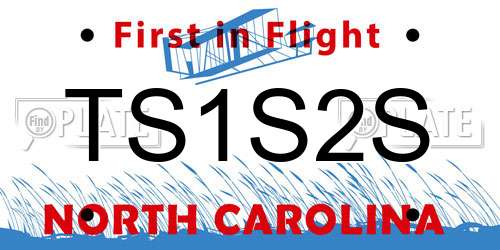 TS1S2S North Carolina License Plate