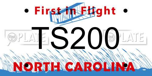 TS200 North Carolina License Plate