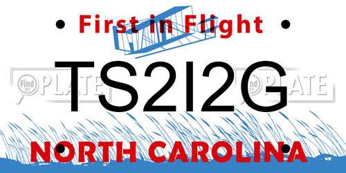 TS2I2G North Carolina License Plate
