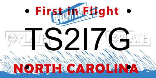 TS2I7G North Carolina License Plate