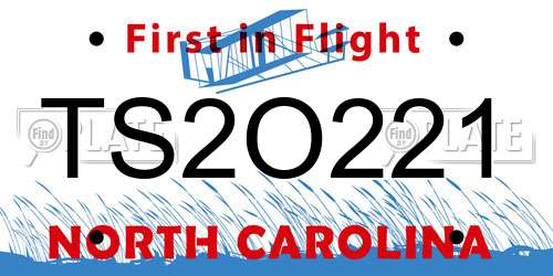 TS2O221 North Carolina License Plate