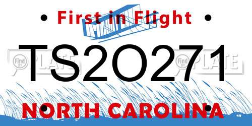 TS2O271 North Carolina License Plate