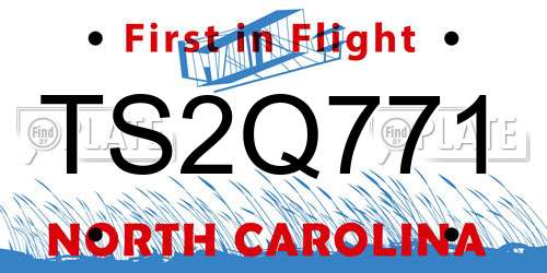 TS2Q771 North Carolina License Plate