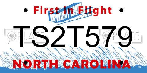 TS2T579 North Carolina License Plate