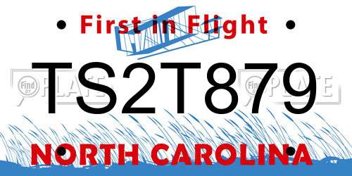 TS2T879 North Carolina License Plate