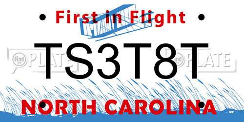TS3T8T North Carolina License Plate