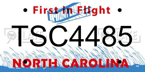 TSC4485 North Carolina License Plate