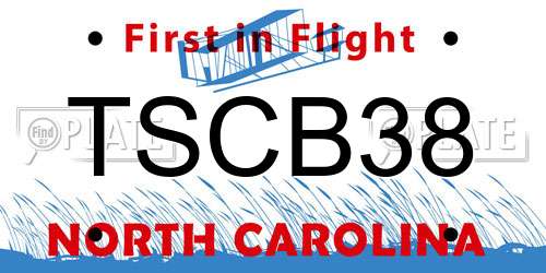 TSCB38 North Carolina License Plate