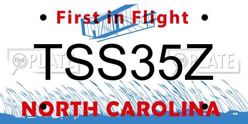 TSS35Z North Carolina License Plate