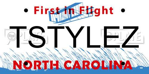 TSTYLEZ North Carolina License Plate