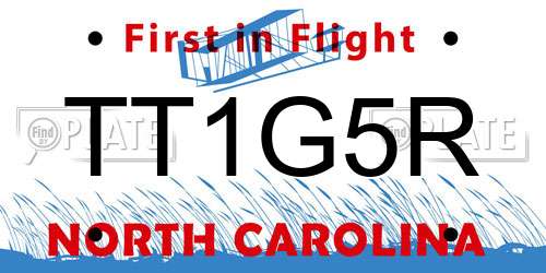 TT1G5R North Carolina License Plate