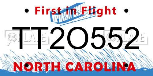TT2O552 North Carolina License Plate