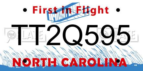 TT2Q595 North Carolina License Plate