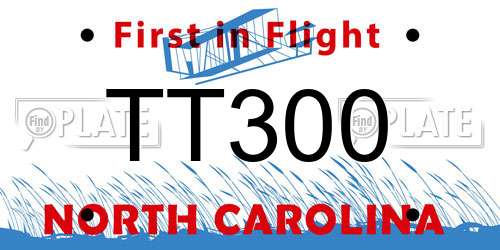 TT300 North Carolina License Plate