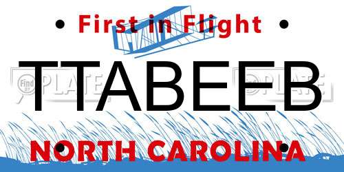 TTABEEB North Carolina License Plate