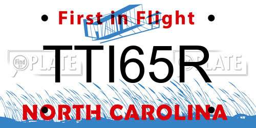 TTI65R North Carolina License Plate