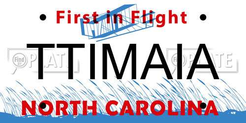 TTIMAIA North Carolina License Plate