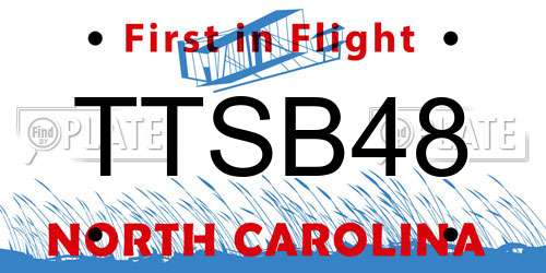 TTSB48 North Carolina License Plate