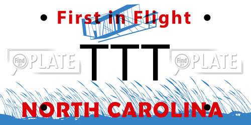 TTT North Carolina License Plate