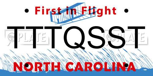 TTTQSST North Carolina License Plate