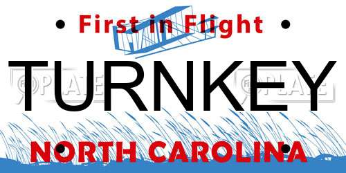 TURNKEY North Carolina License Plate