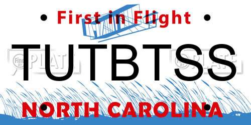 TUTBTSS North Carolina License Plate