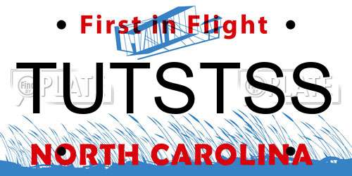 TUTSTSS North Carolina License Plate
