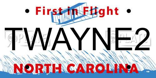TWAYNE2 North Carolina License Plate