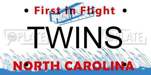 TWINS North Carolina License Plate