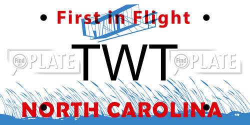 TWT North Carolina License Plate