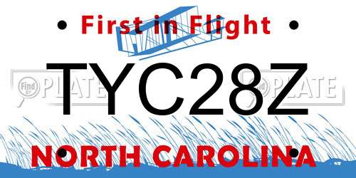 TYC28Z North Carolina License Plate