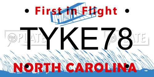 TYKE78 North Carolina License Plate